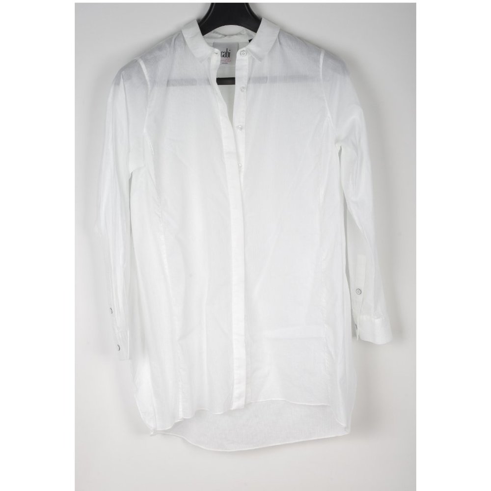 CABi Blouse Long White Size S Style #5057